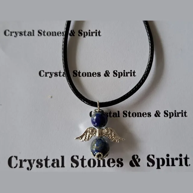 mineraalsteen Lapis Lazuli Beschermengel Ketting blauw