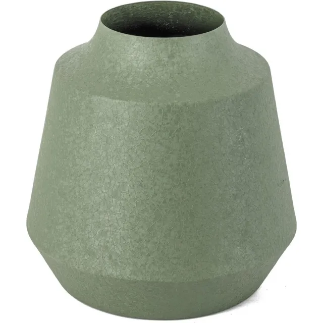 homebound by ky Metalen vaas green texture | bloemenvaas Groen