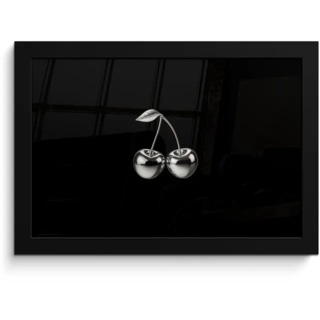 FrameYourWall Poster in lijst - Fotolijst 30x20 cm - Posters - Kers - Luxueus - Metallic - Posterlijst zwart - Decoratie - Wanddecoratie woonkamer - Muurdecoratie slaapkamer