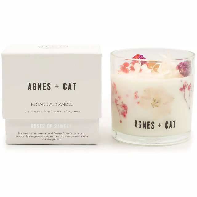 Agnes & Cat Agnes + Cat Botanische Sojawaskaars - Rozen van Sawrey
