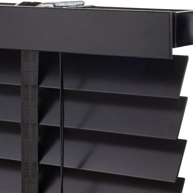 Dutchblinds Houten Jaloezieën - 50mm - Zwart - 240 x 175 cm - Breedtematen van 40 t/m 300 cm