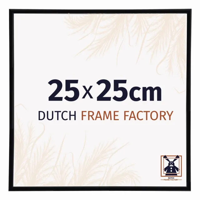 Dutch Frame Factory Fotolijst 25x25 cm - Kunststof - Zwart Hoogglans - Angers