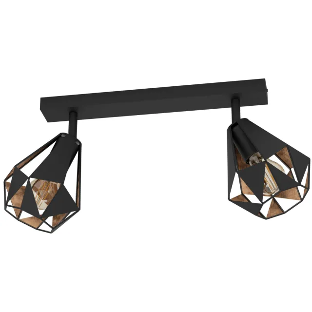 EGLO Carlton 7 Spot - E27 - 42 cm - Zwart|Koper - Staal Zwart;Koper;