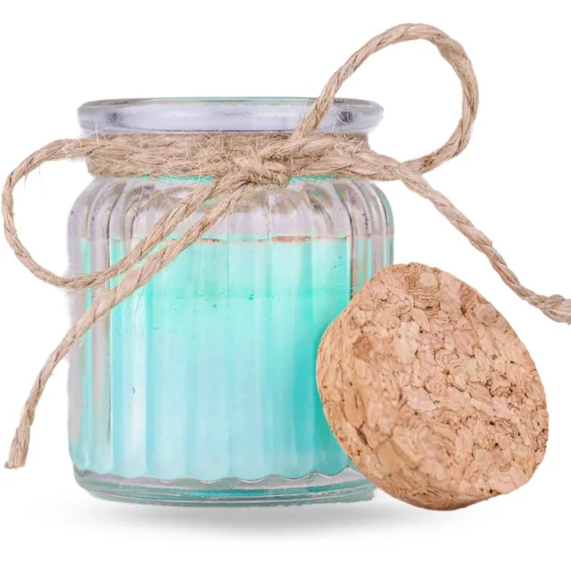 Aromaholik Soja Geurkaars - Zimowa Jagoda - 20 uur - Fles Blauw