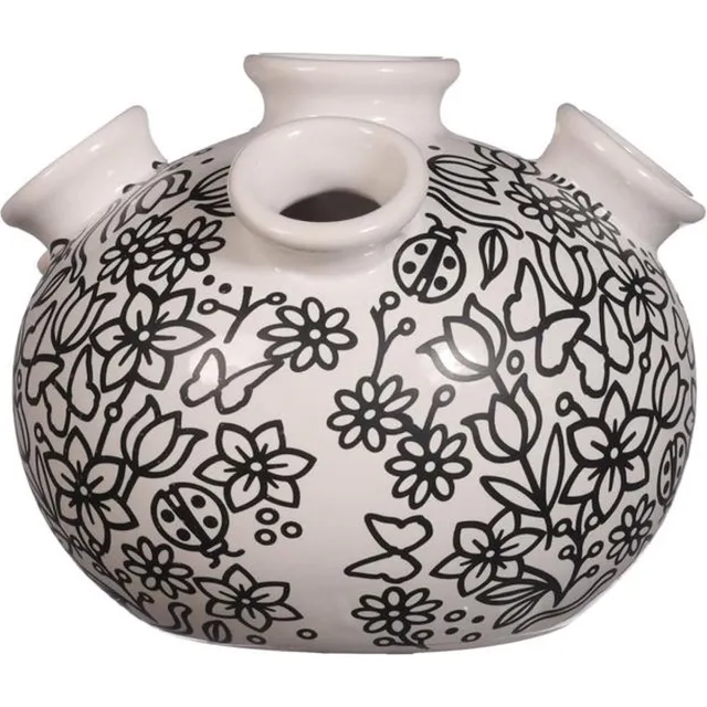 Ideas 4 Seasons Tulp Vaas Zwart Zwart & Wit
