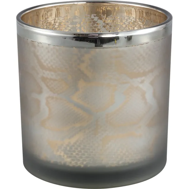PTMD COLLECTION PTMD Windlicht Rinaldo - 15x15x15 cm - Glas - Bruin