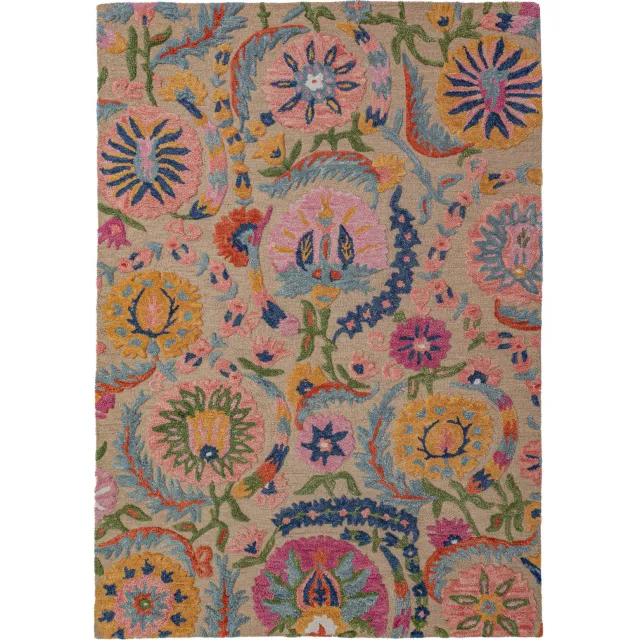 Flair Rugs Amira Floral wol vloerkleed meerkleurig Multi