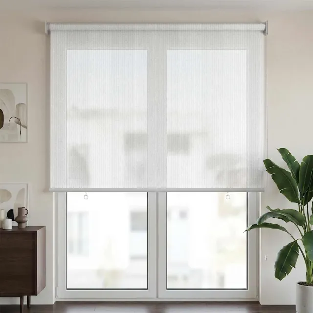 vidaXL Rolgordijn voor buiten 100x230 cm wit
