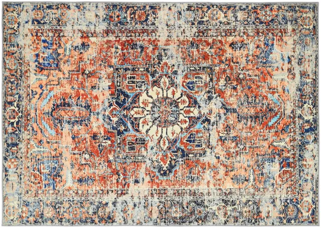 vidaXL Tapijt - ORIZ - Oranje - 120 - x - 170 - cm - 100% - Polyester