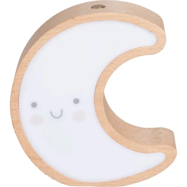 Baby's Only Nachtlampje Ster Wonder - Nachtlampje Babykamer - Lampje met USB-aansluiting - Gemaakt van hout met het FSC keurmerk - Met slaapmuziek Bruin