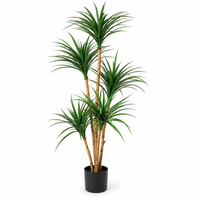 Luxevo Kunstplant Dracaena 150 cm – Realistische Yucca Kunstboom – Verstelbare Bladeren Groen