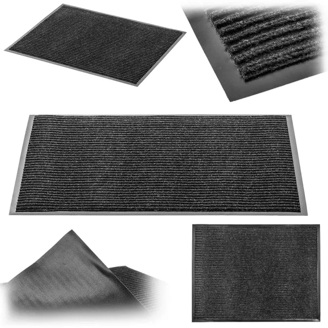 KADAX Antislip vuilvangmat, deurmat voor binnen en buiten, deurmat voor huisdeuren en entrees (antraciet, 80x120 cm)