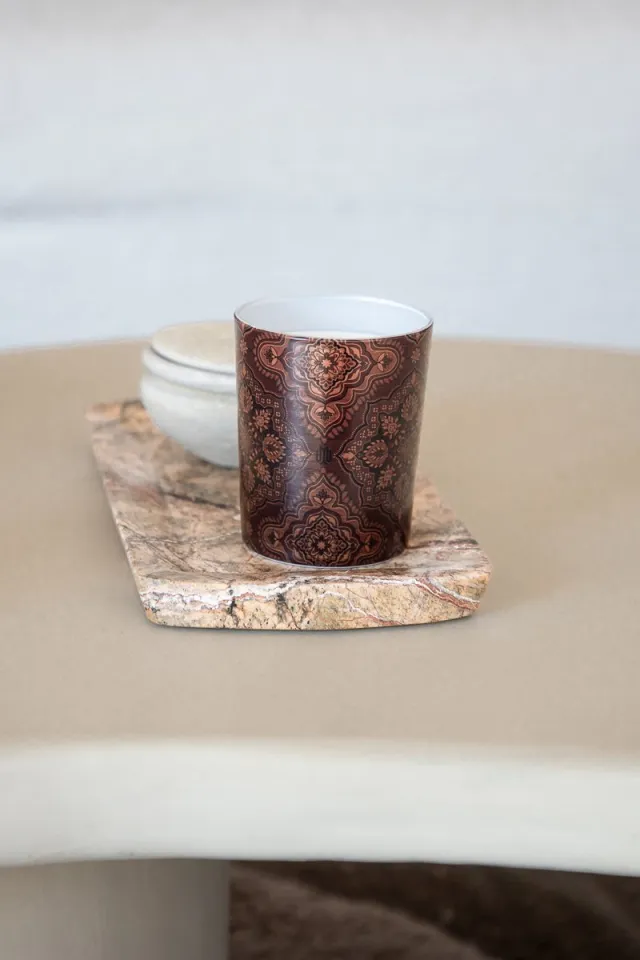 Murih The Arabesque Mosaic Collection - Geurkaars - Oud - 180 gram - Geurkaarsen - Luxe geurkaarsen - Interieur kaars - decoratieve kaars - woondecoratie - cadeau Bruin - Zwart