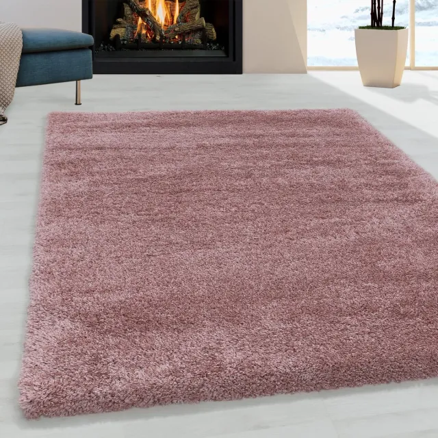 Ayyildiz Ayyıldız FLUFFY Loper Roos Shaggy Modern Vloerkleed - 80 X 250 CM - Polypropyleen - Jute ROSE