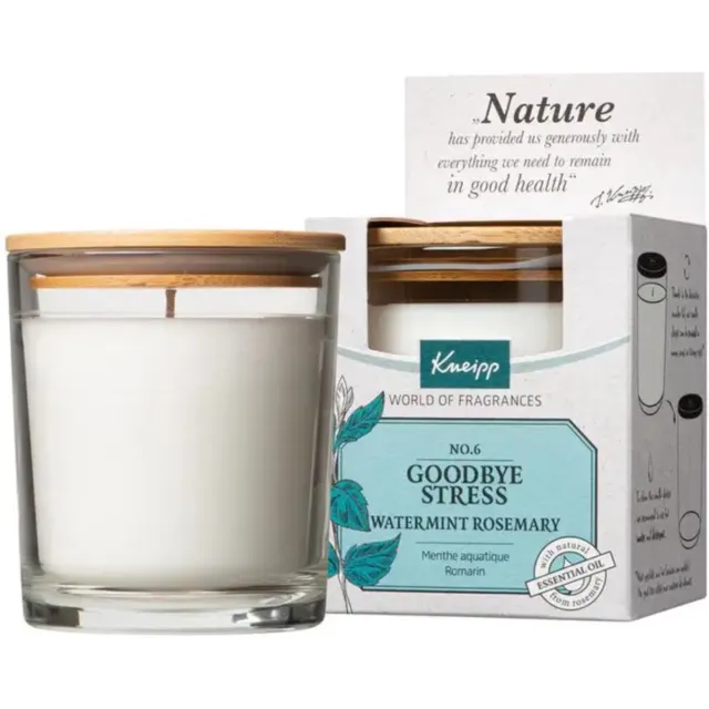 Kneipp 6x Kneipp Geurkaars Goodbye Stress - Watermint en Rosemary Bruin