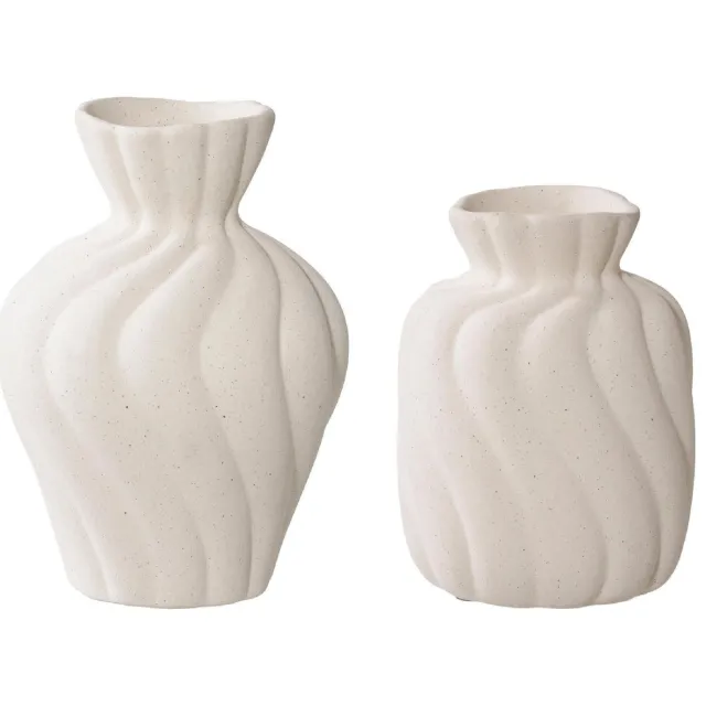 Nest of Nora Vazen set van 2 - Keramiek - Wit