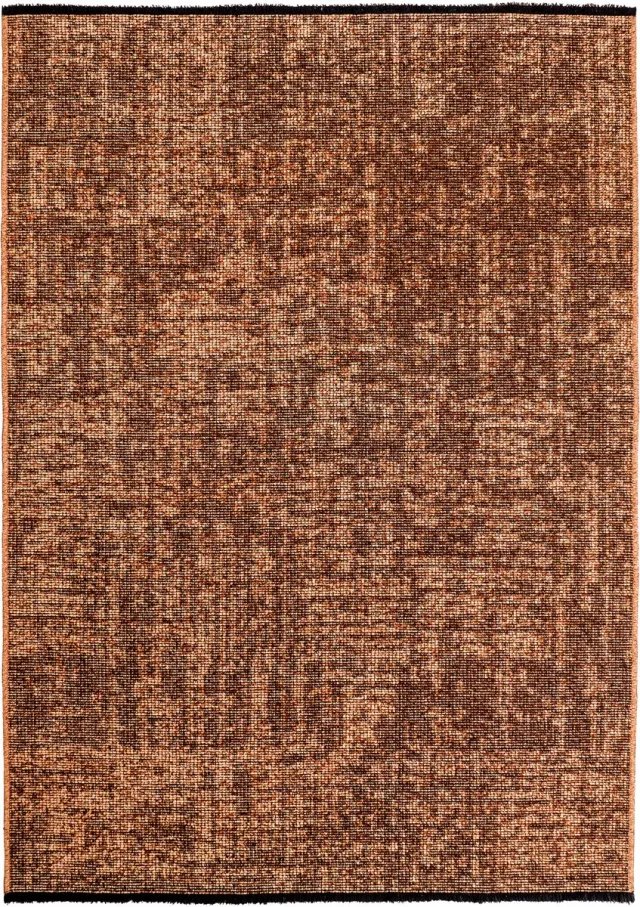 Ayyildiz Vloerkleed SPACE 80 x 150 Koper/Oranje – Modern, Dun en Luxe Chenille-Katoen Vloerkleed