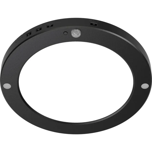 BES LED LED Plafondlamp met Bewegingssensor + Dag en Nacht Sensor - Brinton Noctis - 20W 1800lm - Helder/Koud Wit 6500K - Opbouw/Inbouw - Zwart Rond
