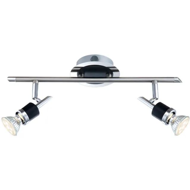Globo Lighting Plafondlamp zwart Slaapkamerlamp modern Plafondspot 2-lichts GU10 LED, metaal, LED 48W 2300lm 3000K, LxBxH 38x11x16 cm