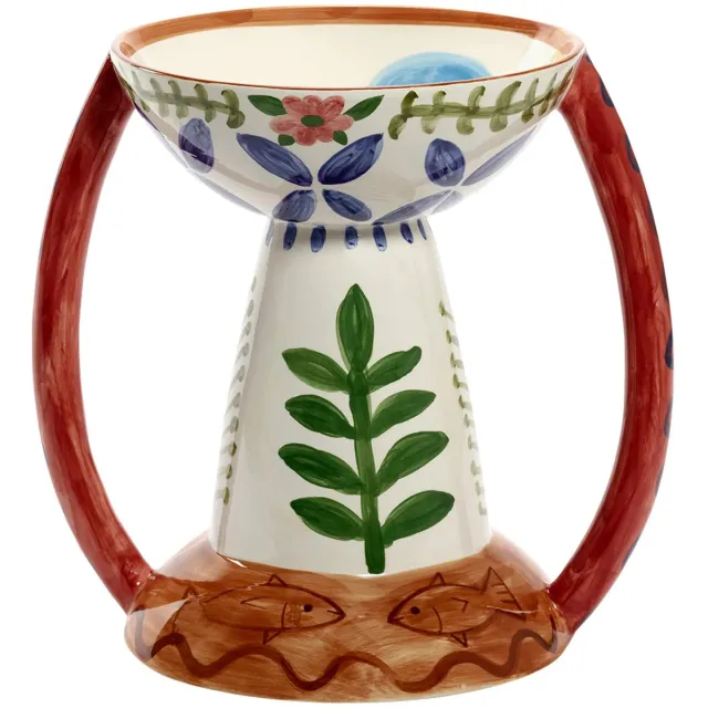 Serax Shurleey Villavicencio Pizango - Santiago de Borja Vaas Diameter 43cm Hoogte 41cm - Charapita Multicolor