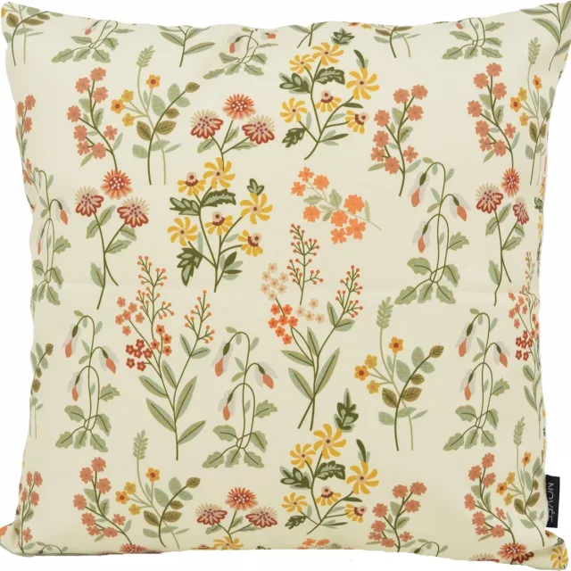 NOVÉE Mae Bloom Crème Kussenhoes | Indoor / Outdoor Collectie | Katoen | 45 x 45 cm