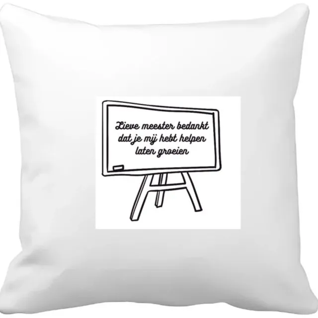Akyol lieve meester bedankt dat je me hebt laten groeien Kussen hoes - Meester - meester - leraar - 40 bij 40 cm Multicolor