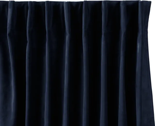 Lifa-Living Lifa Living - Fluwelen Gordijn - 150 x 250 cm - Donker Blauw - Verduisterend - Wasbaar - Kreukherstellend - Kleurvast - 10 Ophanghaken- 1 Stuk Donkerblauw