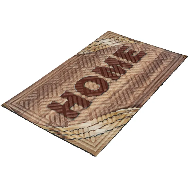 KOTARBAU Droogloopmat, Deurmat Binnen, Rubber Polypropyleen, 45 x 75 cm, Schoonloopmat, Inloopmat, Vuilvanger, Vuilvangmat, Entreemat, Rechthoekig- Antislip, met Opdruk Home Bruin