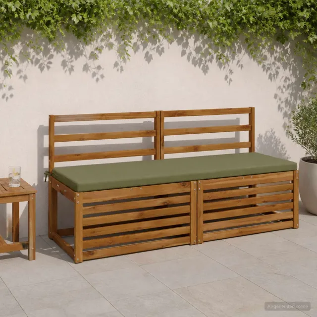 vidaXL Bankkussen SOEST 100% Polyester Olijfgroen 140 x 50 x 5 cm
