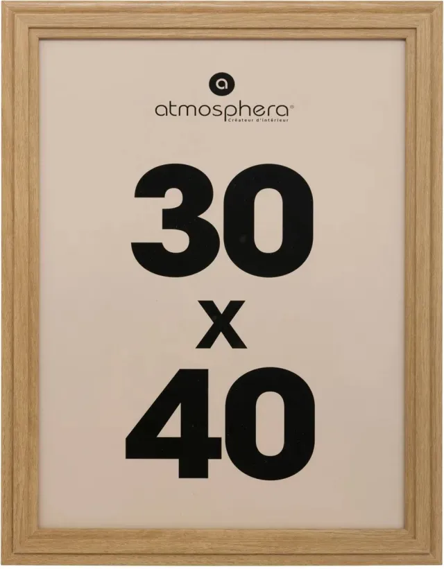 Atmosphera Fotolijstje voor een foto van 30 x 40 cm - naturel - foto frame Classico - Hout - staand en hangend