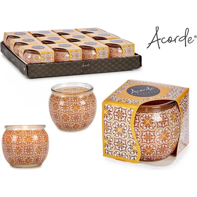 Acorde Geurkaarsenset 3 Stuks - SPA/OOSTERS/GRANAATAPPEL - in glas - 20u Rood/paars/oranje