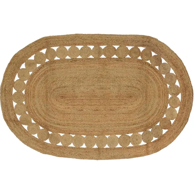 vidaXL Gebied Tapijt Naturel 152 x 245 cm Jute Bruin