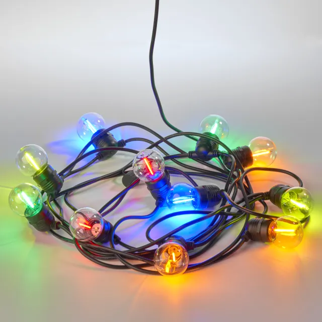 KS Verlichting Party 20 Lichtsnoer Kleur Incl. Kunststof LED's Rood / Geel / Blauw / Groen / Oranje