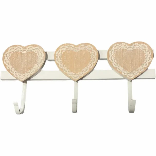 Groh Hartjes kapstok met 3 haakjes white wash