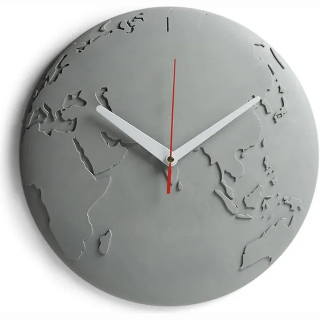 Qualy Grijs Wandklok “World Wide Waste Clock” W305 x L305 x H34 mm 460 gr