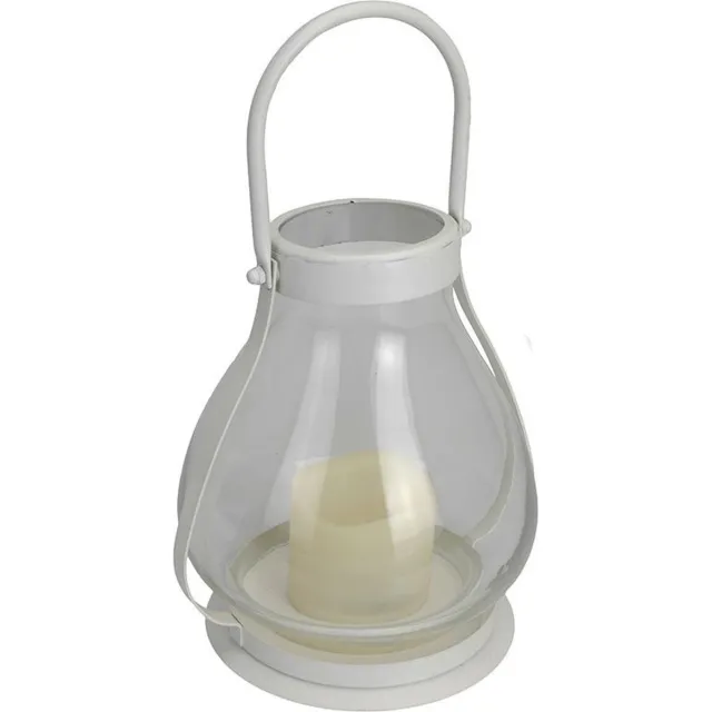 OutletCompleet Lantaarn met LED-kaars wit