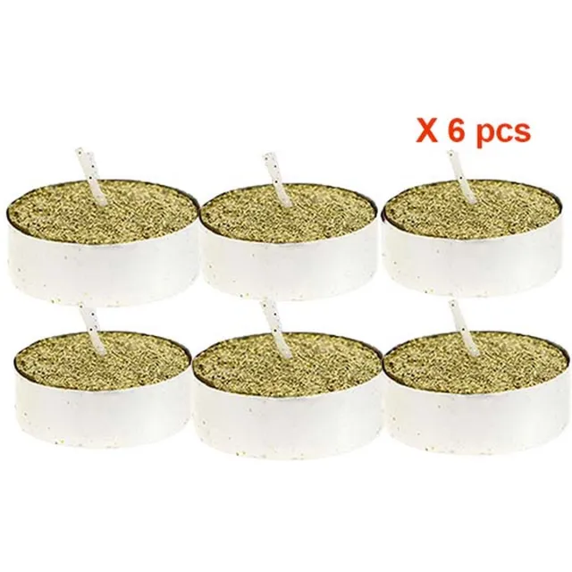 Silumen Ongedoelde lovertjes Platte kaars kaars - Set van 6 stuks - Plastic - SILUMEN Andere