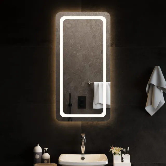 vidaXL Badkamerspiegel LED 50x100 cm Transparent