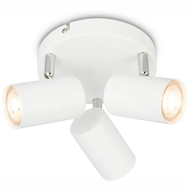 B.K.Licht BRILONER Supo – Opbouwspot – plafondlamp – wit – zwenkbaar – GU10 fitting – Ø16 x 12 cm – max. 9W