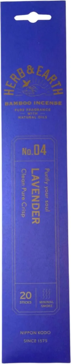 Nippon Kodo herb en earth - lavender wierook stokjes - 1 pakje 20 stokjes Meerkleurig
