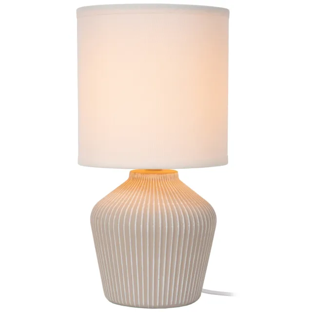 Lucide linnen tafellamp - beige