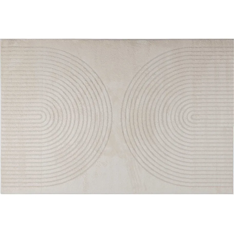 vidaXL Binnen kleed GALATI Crèmekleurig 160 x 230 cm Polyester