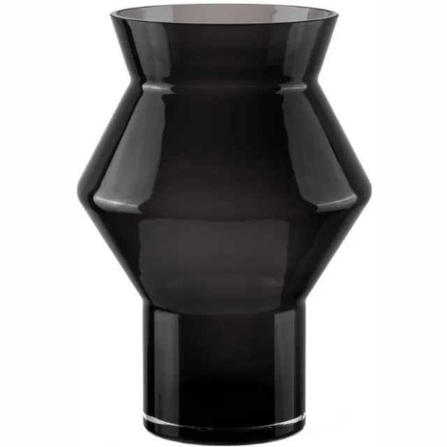 Element Accessories Zwarte Vaas - Glazen Vaas - Smokey - Bloemenvaas - H28 x Ø17,5cm