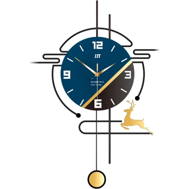 DailySupplies® Klok - Wandklok Modern - Klokken - Industrieel - Blauw en Zwart