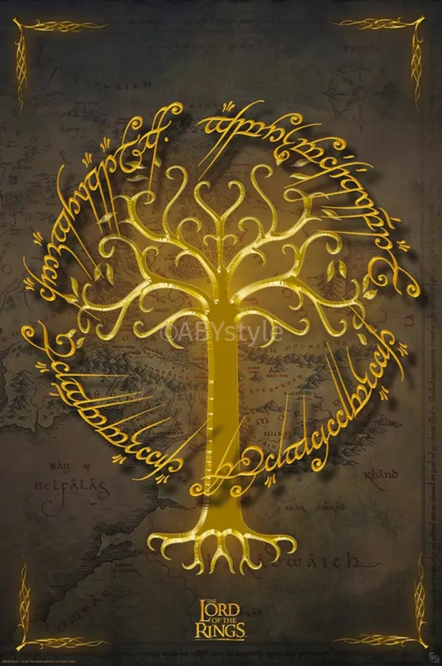 ABYSTYLE Poster Lord of the Rings - White Tree 61x91,5cm Divers