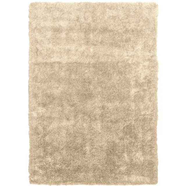 DÉJA Living Vloerkleed 200x290cm - Hoogpolig Beige Stof - Luno