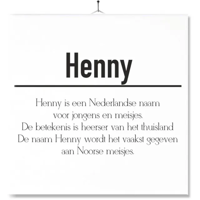 MC Living Tegel Met Opdruk | Betekenis | Kado | Cadeau | Met Naam - Hennty Multi-Color