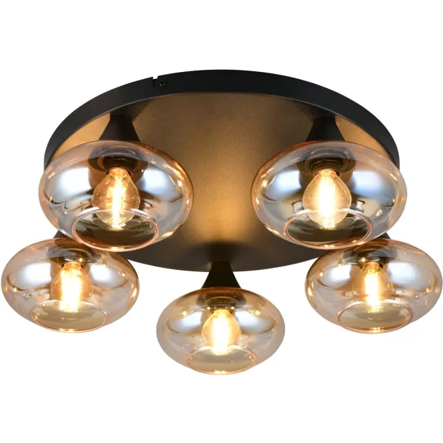 RL LIVE YOUR LIGHT REALITY DIVINA - Plafondlamp - Amber - excl. 5x E14 4 W - Plafondbevestiging