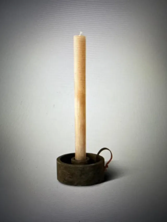 Brynxz collections Brynxz Diner kandelaar- Dinnercandleholder Leather Rope Majestic Brown- Moederdag- stoer sober- woondecoratie- Kerst- Sint Bruin
