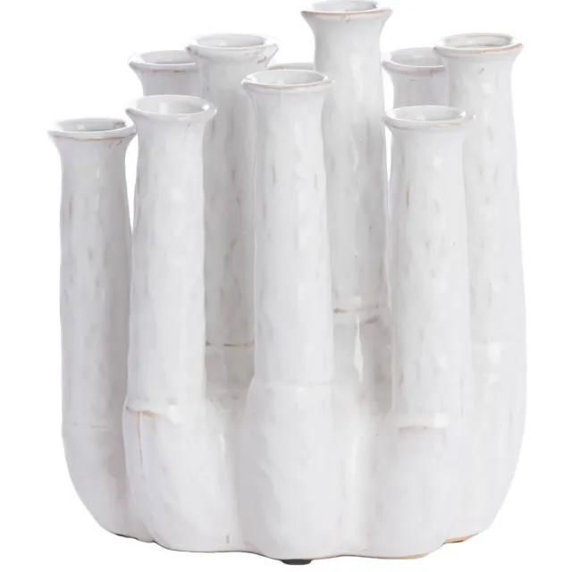 Light & Living vaas Leanja (24x15 cm) wit